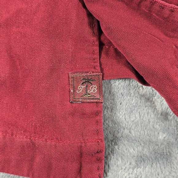 Tommy Bahama Catalina Twill Camp Shirt Mens 3XB Wine Silk Hawaiian Resort Casual - Picture 8 of 8